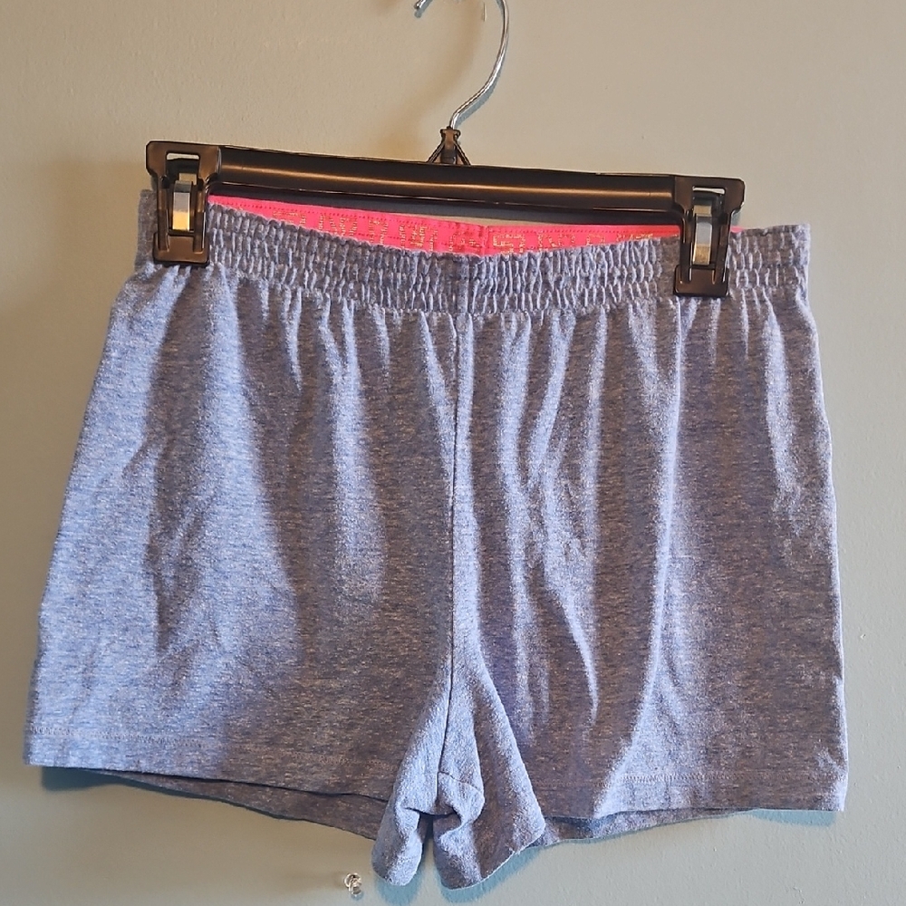 Faded Glory Gray Kids Shorts with Pink Waistband